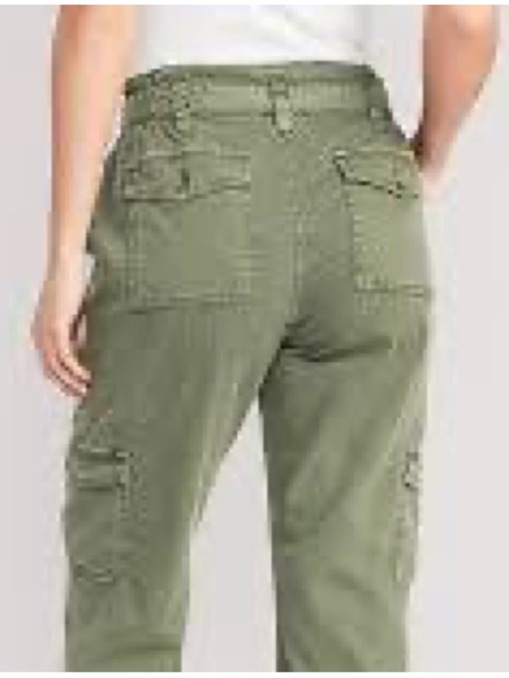 Old Navy High-Waisted Tie-Belt Cargo Straight Workwear Ankle Pants - Picture 2 of 11